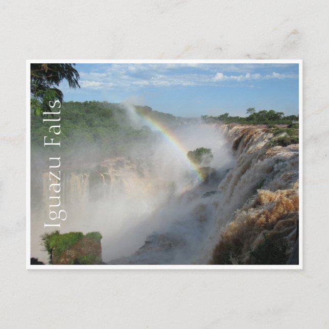 Postal iguazu de cascada (Anverso)