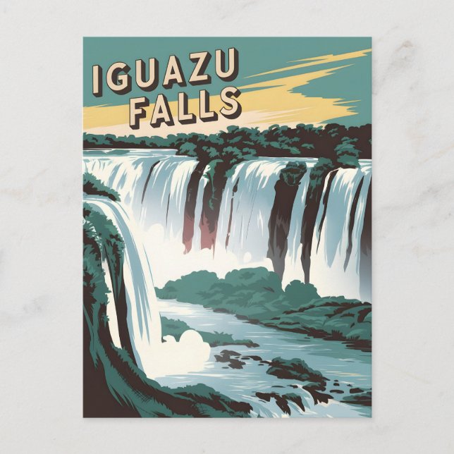 Postal Iguazu Falls Vintage (Anverso)