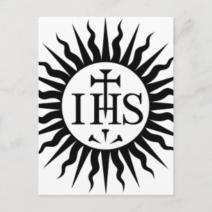Postal IHS Jesus sun