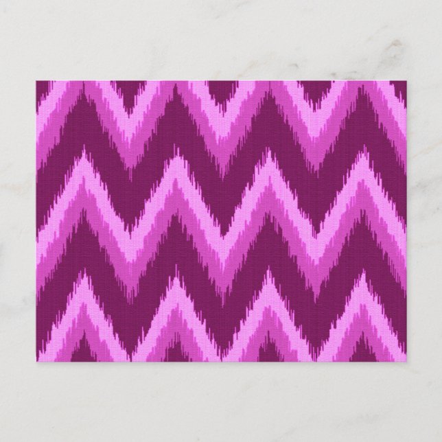 Postal Ikat Chevron Stripes - Amethyst Purple and Violet (Anverso)