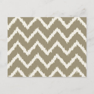 Postal Ikat Chevrons - Taupe tan y beige