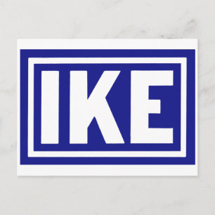 Postal Ike azul 1952