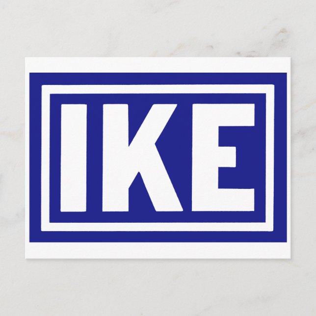 Postal Ike azul 1952 (Anverso)