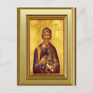 Postal ikon cristiano de escritor de Evangelio