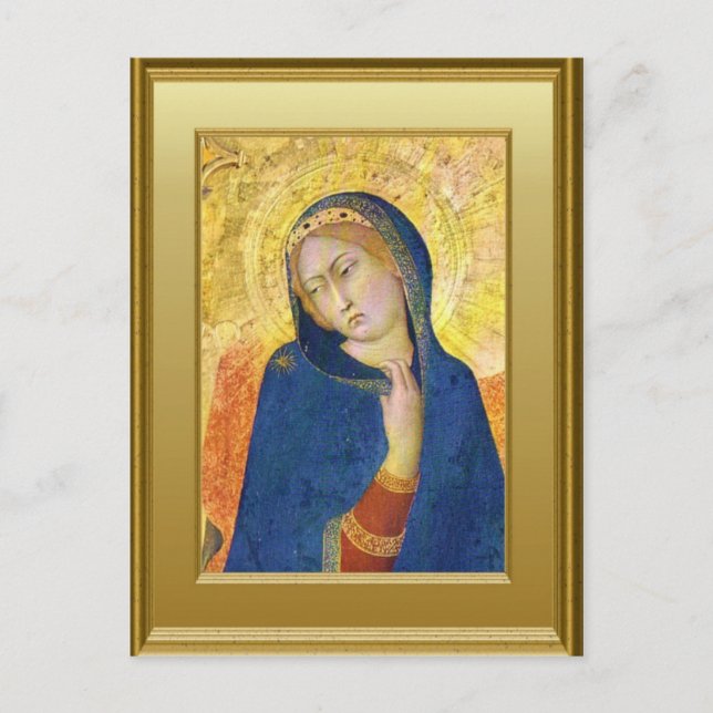 Postal Ikon de la Virgen María (Anverso)
