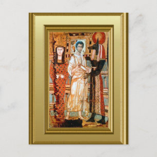 Postal Ikón de un santo copto