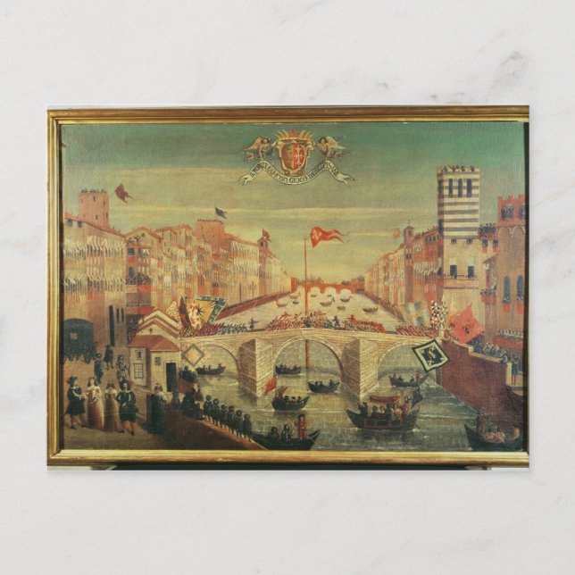 Postal Il Gioco del Ponte dei Pisani (Anverso)