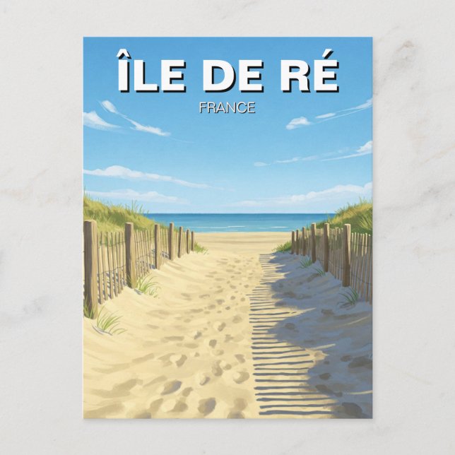 Postal Île de Ré France Travel (Anverso)