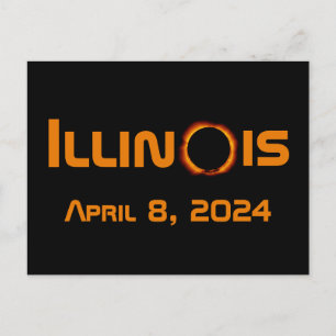 Postal Illinois 2024 Eclipse Solar Total