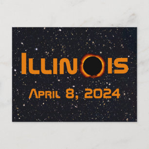 Postal Illinois 2024 Eclipse Solar Total