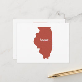 Postal Illinois Home red