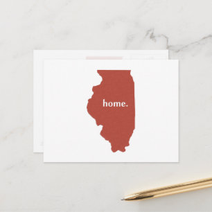 Postal Illinois Home red