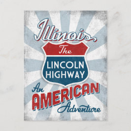 Postal Illinois Lincoln Highway Viintage America