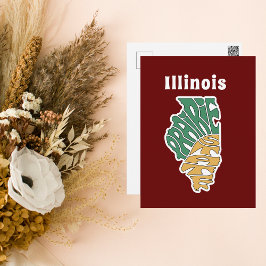 Postal Illinois Nickname Word Art