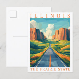 Postal Illinois Prairie State USA Travel Place