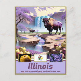 Postal Illinois Reverie: Exhibición del estado surrealist