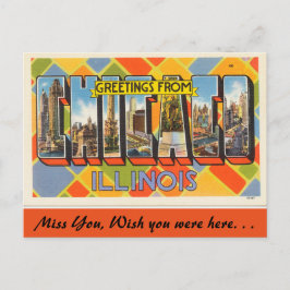 Postal Illinois, saludos desde Chicago
