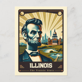 Postal Illinois | Vintage patriótico