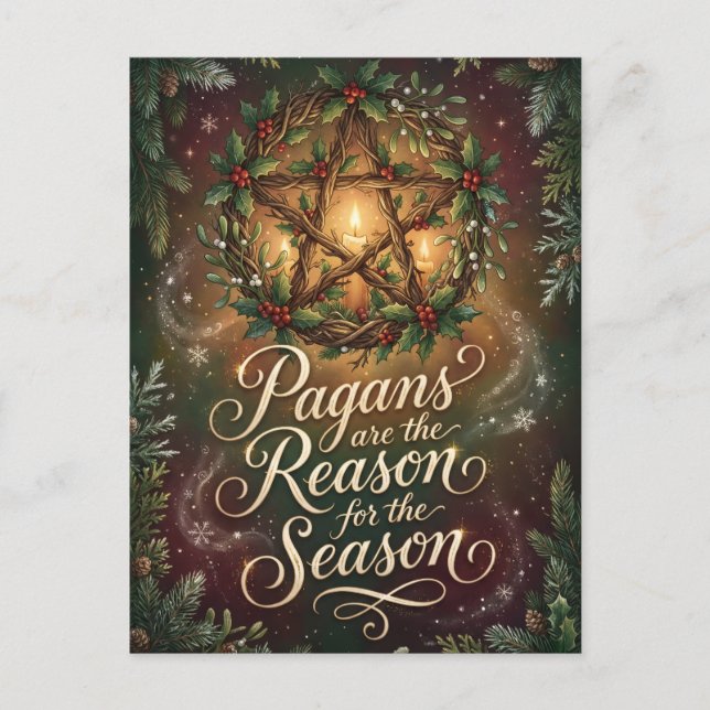 Postal Illustrated Pagans Are the Reason for the Season (Anverso)