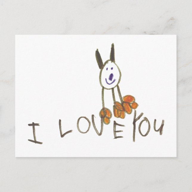 Postal ILoveYouPuppy (Anverso)