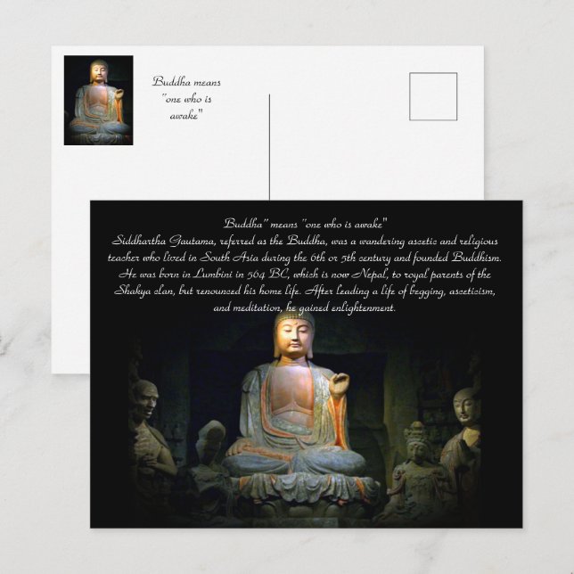 Postal Iluminación Buda (Anverso / Reverso)