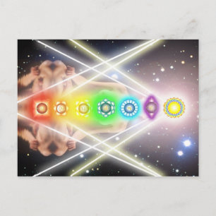 Postal Iluminación de chakra de meditación ligera