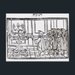 Postal Iluminación de Menorah<br><div class="desc">La escuela judía Ilumina la Menorah (leña) ubicada en una colección privada.</div>