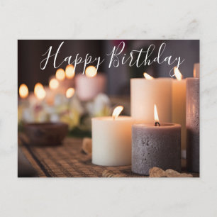 Postal Iluminación de velas por los deseos de cumpleaños
