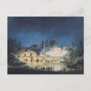 Postal Iluminación del Belvedere en el
