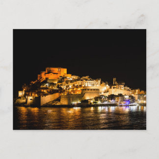 Postal Iluminación natural del castillo de Peniscola