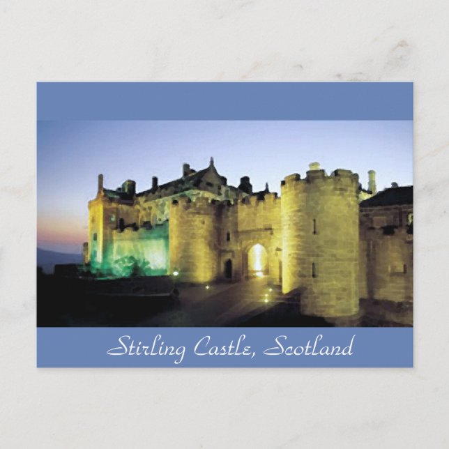Postal iluminada de Stirling Castle (Anverso)