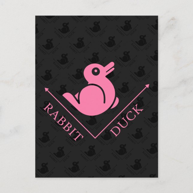 Postal Ilusión de conejo de pato (Anverso)