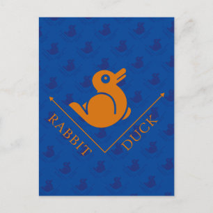 Postal Ilusión de conejo de pato
