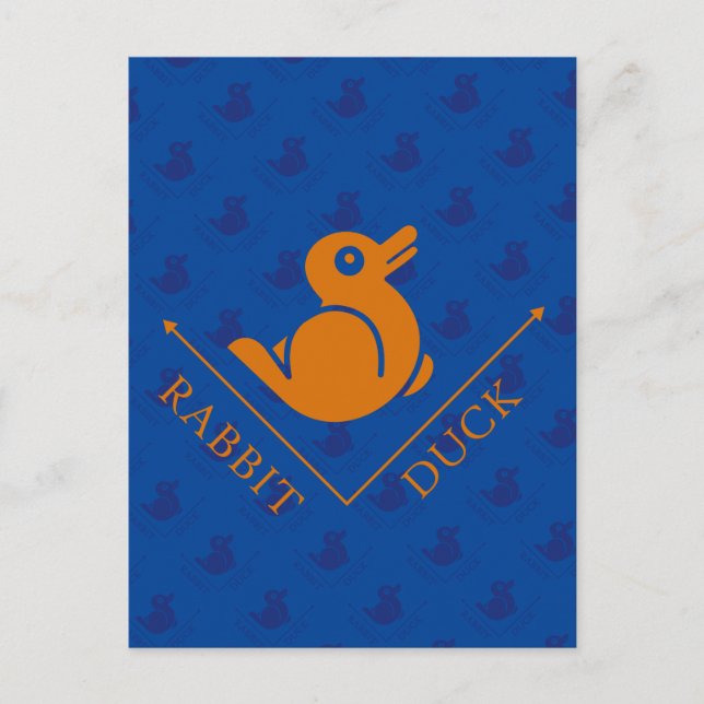 Postal Ilusión de conejo de pato (Anverso)