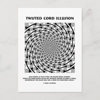 Postal Ilusión de cuerdas torcidas (espiral falsa)