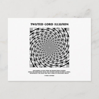 Postal Ilusión de cuerdas torcidas (espiral falsa)
