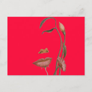 Postal Ilusión de flor facial
