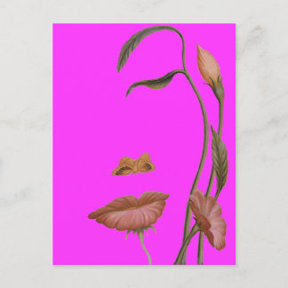 Postal Ilusión de flor facial