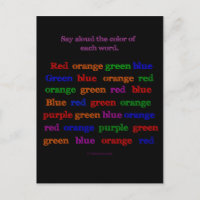 Ilusión de palabras de color