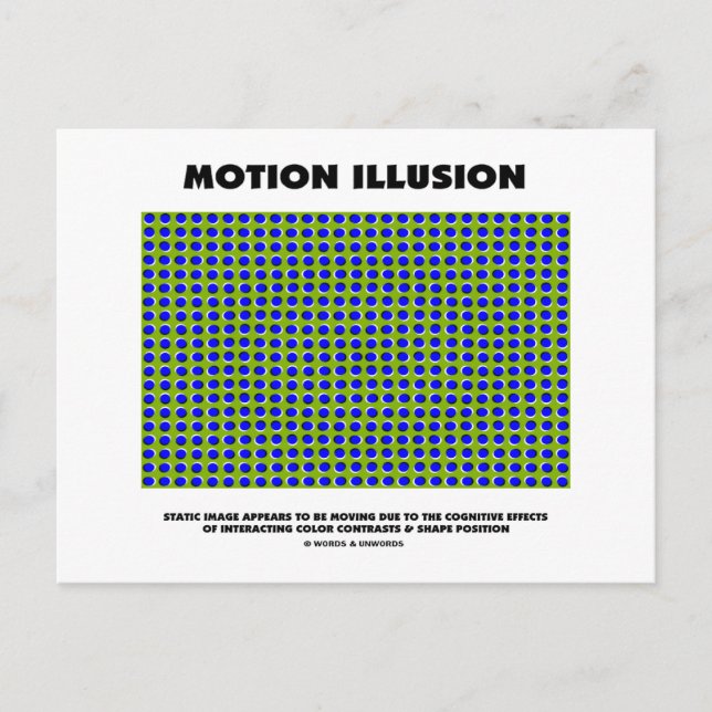 Postal Ilusión en movimiento (Ilusión óptica) (Anverso)