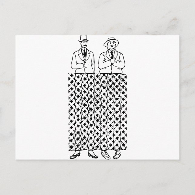 Postal Ilusión óptica de garganta cruzada (Anverso)