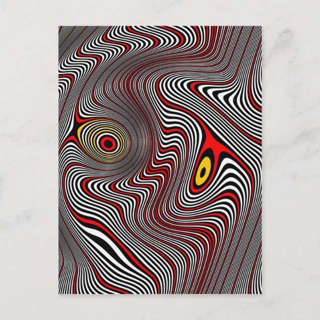 Postal Ilusión óptica de la aureola de la jaqueca (Anverso)