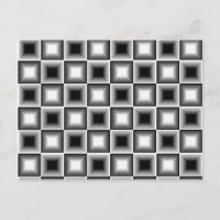 Ilusión óptica de tablero de ajedrez 3D gris blanc
