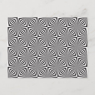 Postal Ilusión óptica en blanco y negro