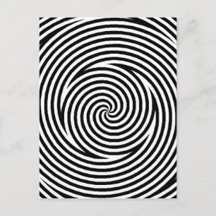 Postal Ilusión óptica espiral Giro de Círculos blancos ne