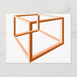 Postal Ilusión óptica Ilusión imposible Geometría 3d
