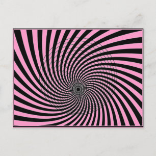 POSTAL ILUSIÓN ÓPTICA IMPRESIÓN GRÁFICA EN ROSA