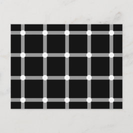 Postal Ilusión óptica moderna en blanco y negro