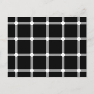Postal Ilusión óptica moderna en blanco y negro