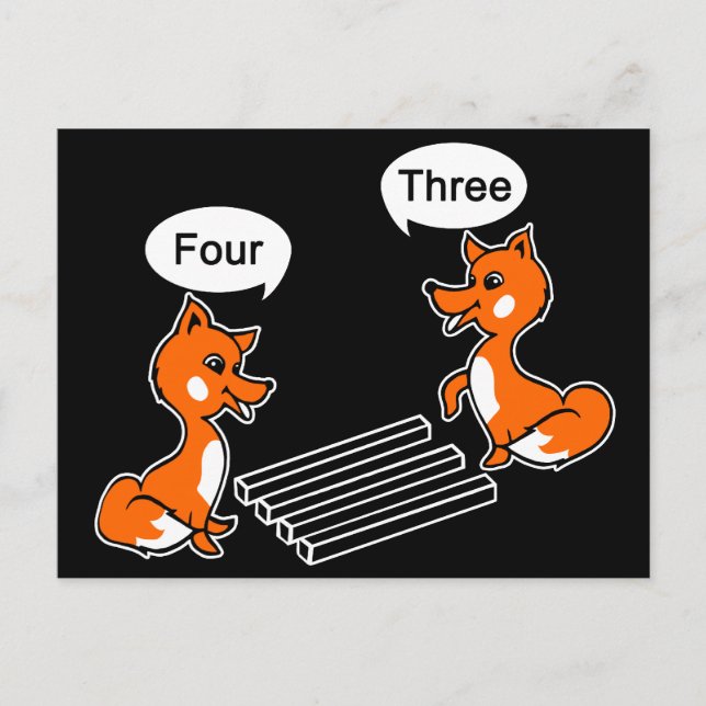 Postal Ilusión óptica Trick Black (Anverso)